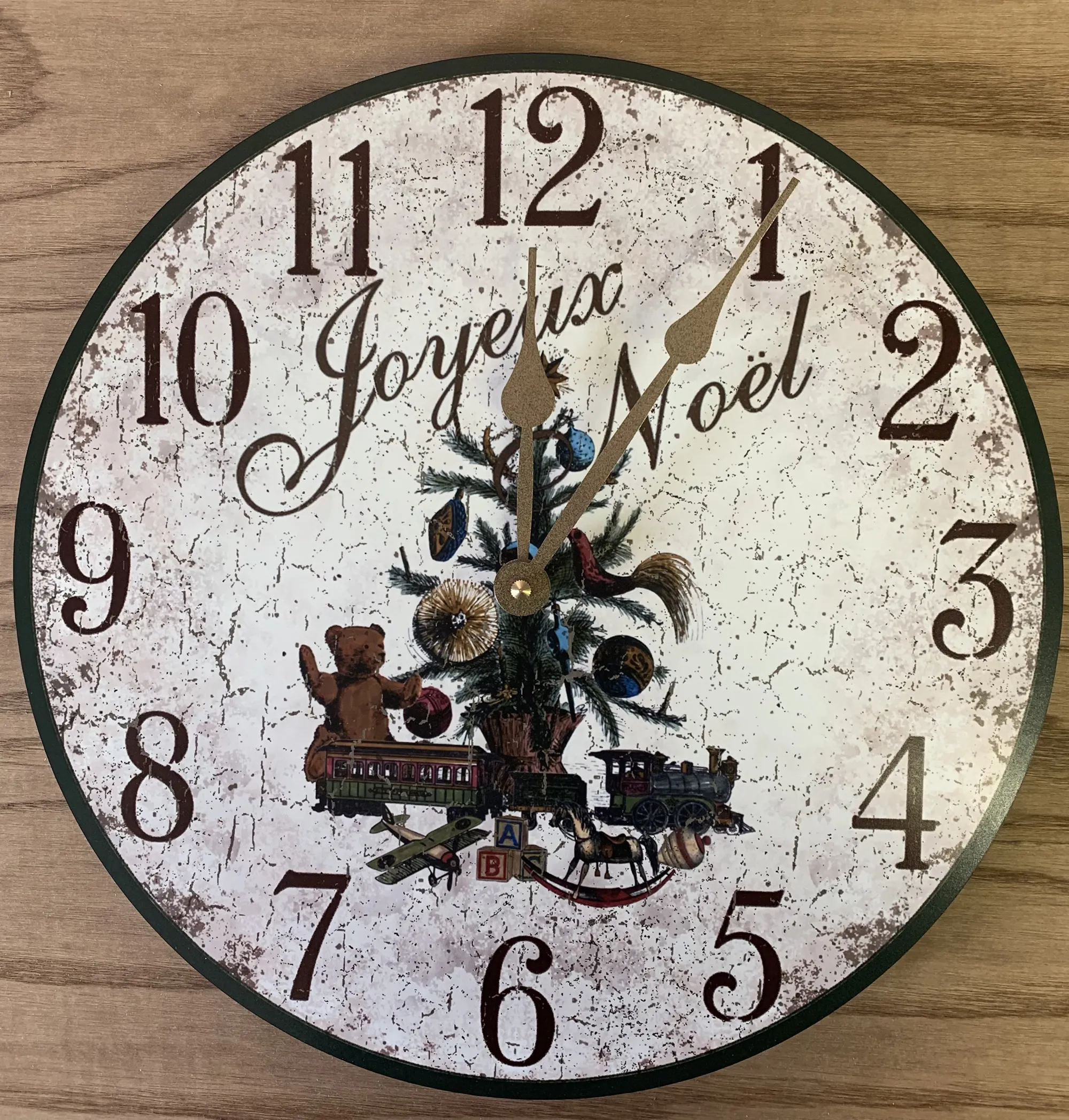 Joyeux Noel Christmas Wall Clock