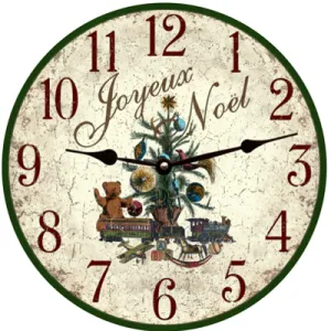 Joyeux Noel Christmas Wall Clock