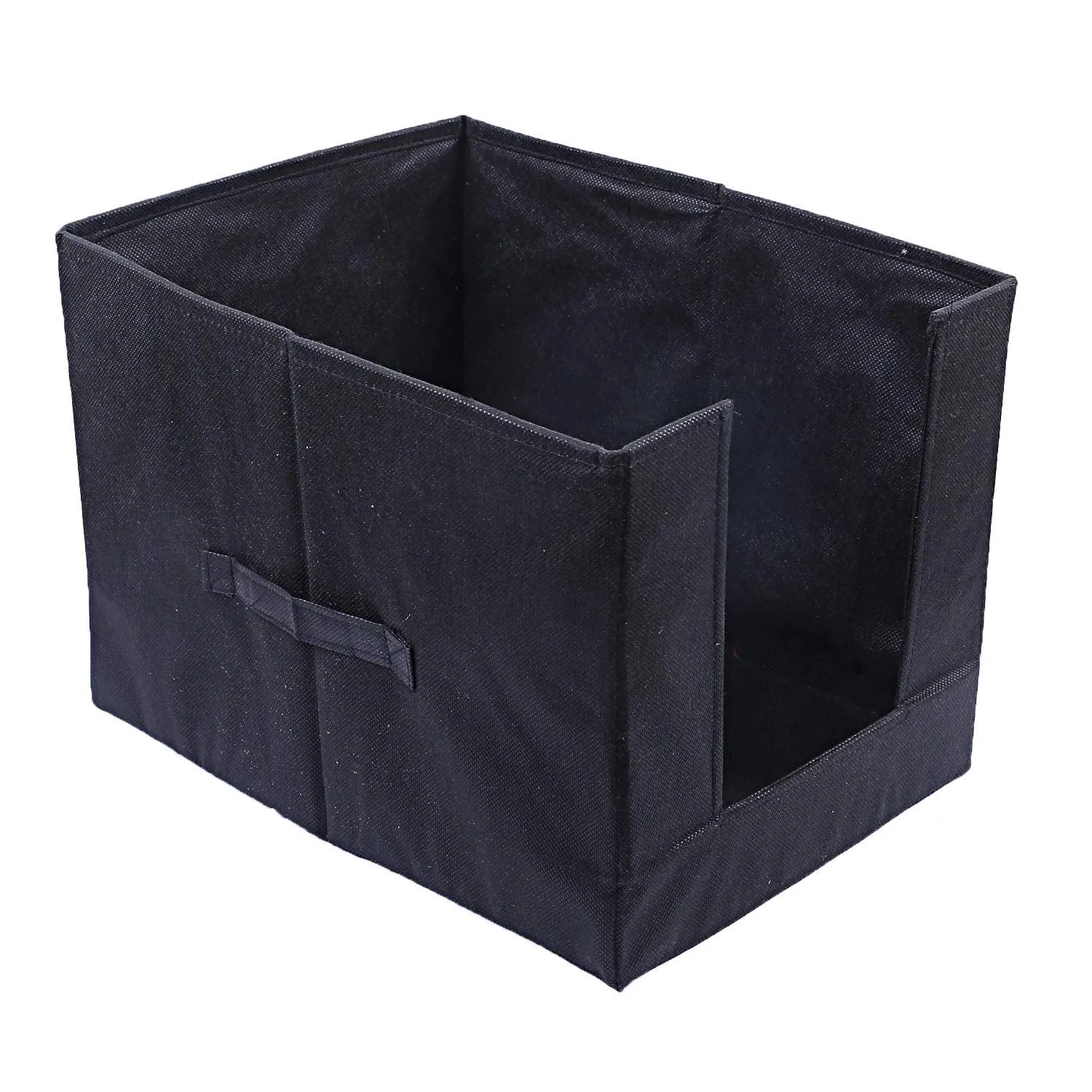 Kuber Industries 6 Pieces Non Woven Shirt Stacker/Shirt Organizer Wardrobe Organizer (Black)-KUBMART2892