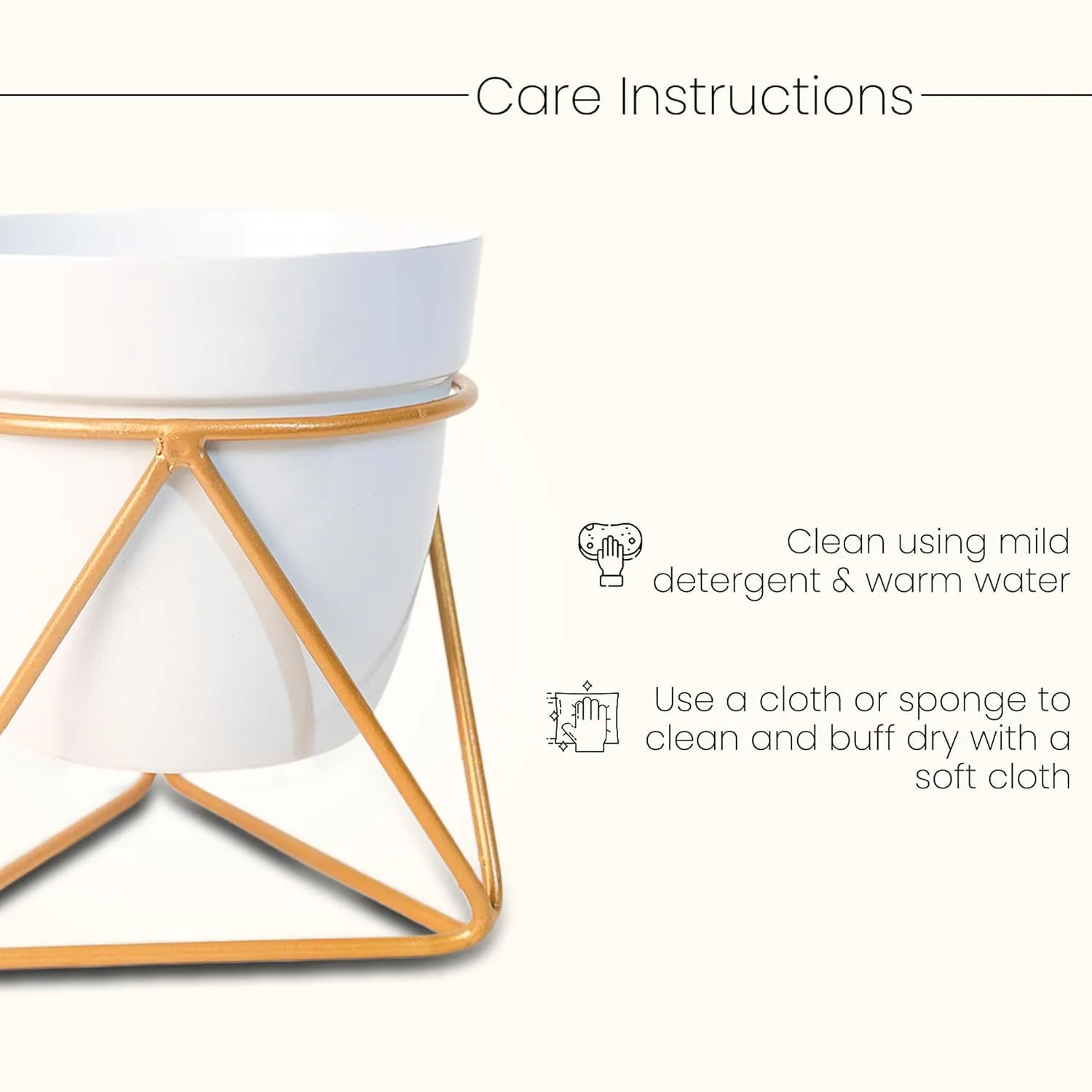 Kuber Industries Planter | Plant Stand for Home | Planter Pot Stand for Outdoor | Planter Stand for Garden | Gamla Stand for Home | Metal Indoor Pots with Drainage Hole | Set of 1 | White