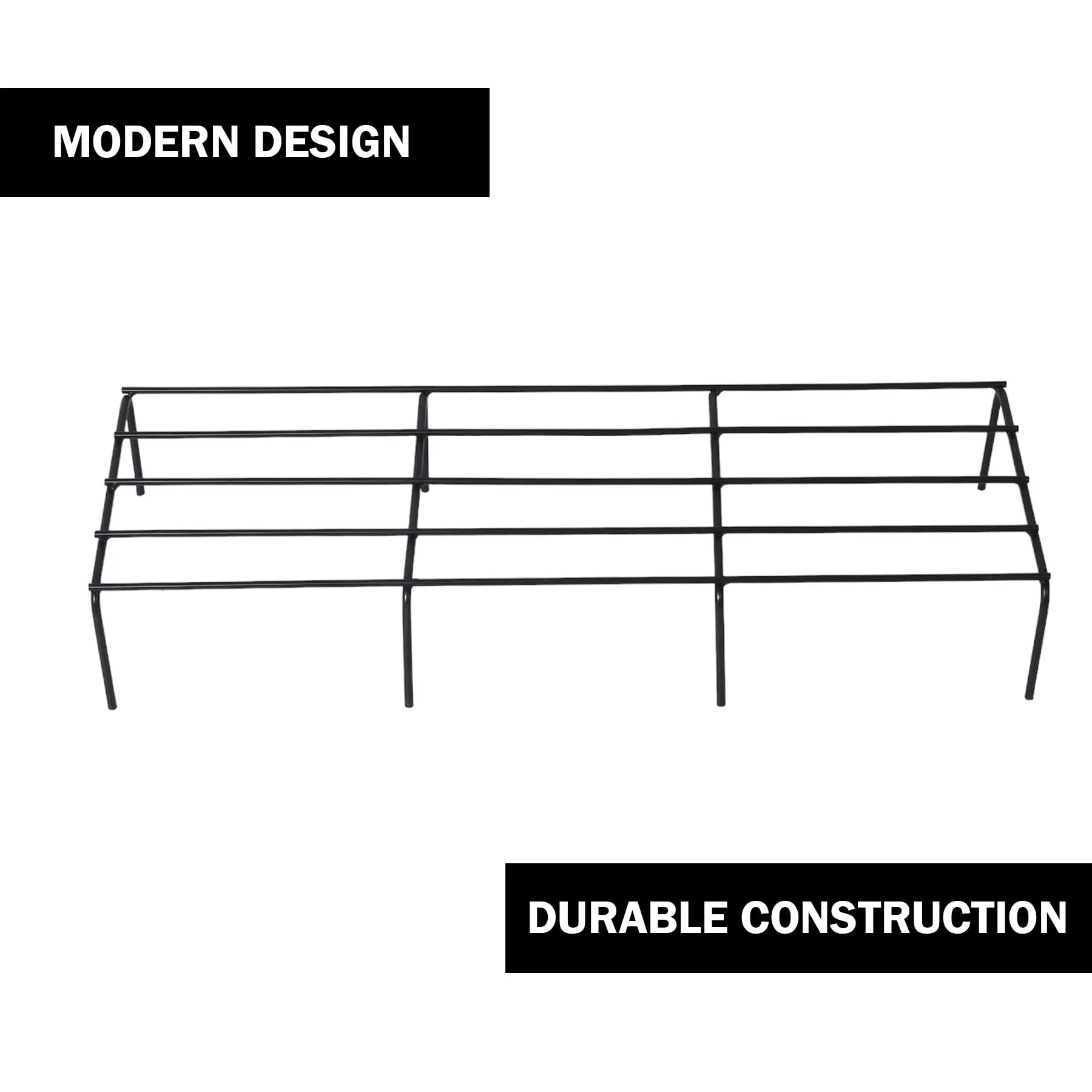 Kuber Industries Planter | Planter Pot Stand for Outdoor | Gamla Stand for Home | Planter Stand for Garden | Plant Stand for Home and Garden | Rectangular Balcony Flower Stand | 1157 | Black