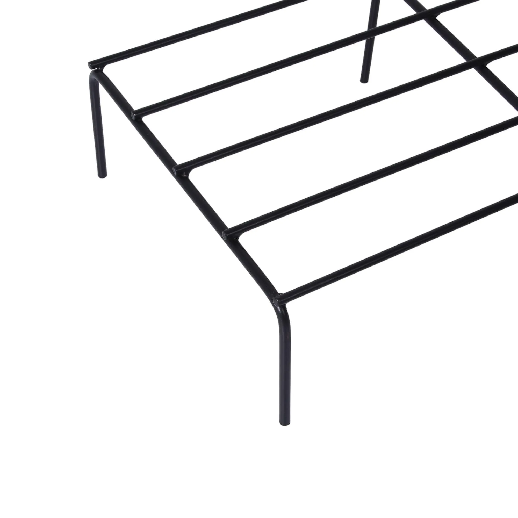 Kuber Industries Planter | Planter Pot Stand for Outdoor | Gamla Stand for Home | Planter Stand for Garden | Plant Stand for Home and Garden | Rectangular Balcony Flower Stand | 1157 | Black
