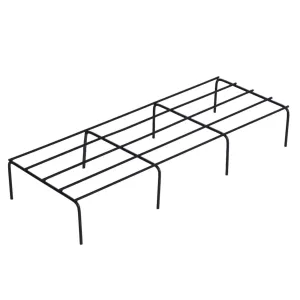 Kuber Industries Planter | Planter Pot Stand for Outdoor | Gamla Stand for Home | Planter Stand for Garden | Plant Stand for Home and Garden | Rectangular Balcony Flower Stand | 1157 | Black