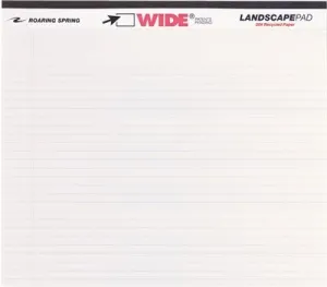 Landscape Format Writing Pad College Ruled 11 X 9-1/2 White 40 Sheets/Pad