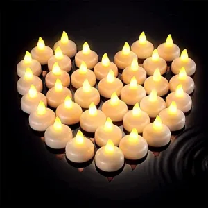 Lapras SET of 24 FLAMELESS FLOATING CANDLES BATTERY OPERATED TEA LIGHTS TEALIGHT CANDLE - DECORATIVE, WEDDING