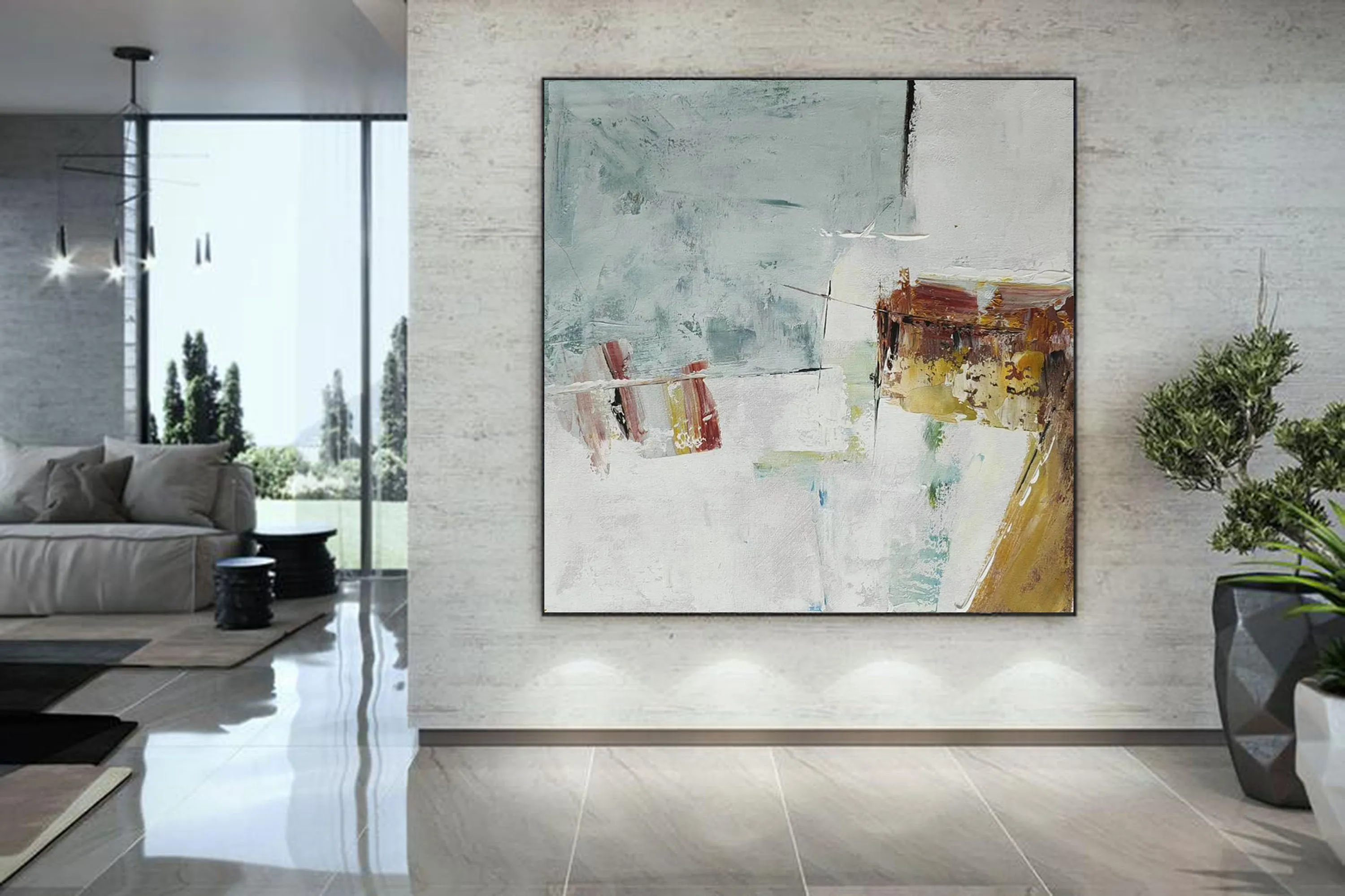 Large Contemporary Paintings Big Painting for Living Room Op083