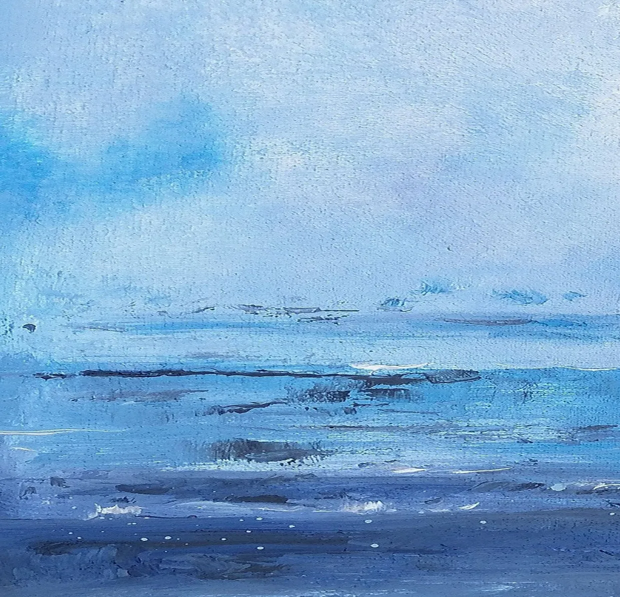 Large Ocean Abstract Painting Beach Modern Painting Seascape Ap120