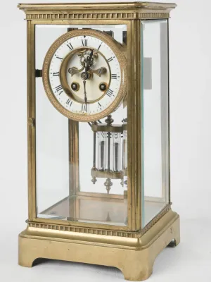 Late 19th-century bronze cage clock w/ enameled dial - Paris 12½"