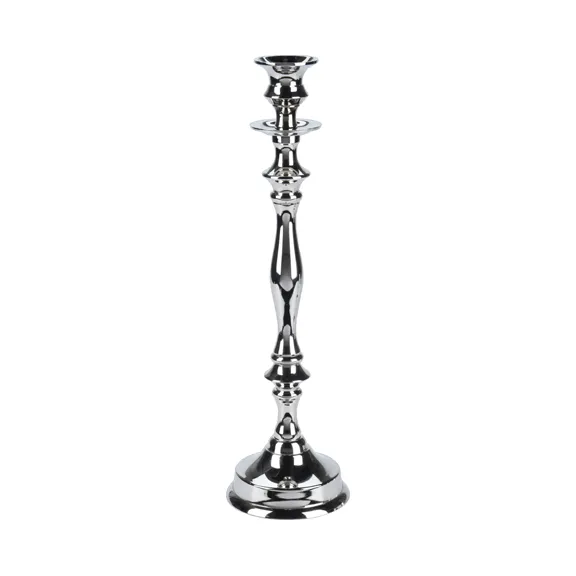 Lg Silver Candle Holder
