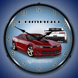 Lighted 2014 SS Camaro 5th Generation Crystal Red Clock