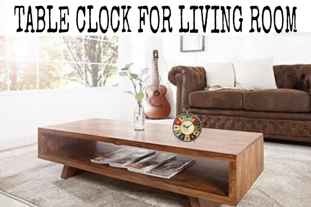 LINE WOOD™ - Handmade Table Top Clock Desk Clock Nautical Style Roman Number Beautiful Table Clock| Hanging Table Clock| Home & Office Bed Room Studio Decoration (6 inch White)