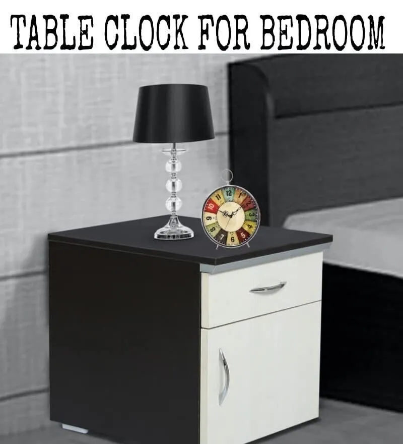 LINE WOOD™ - Handmade Table Top Clock Desk Clock Nautical Style Roman Number Beautiful Table Clock| Hanging Table Clock| Home & Office Bed Room Studio Decoration (6 inch White)