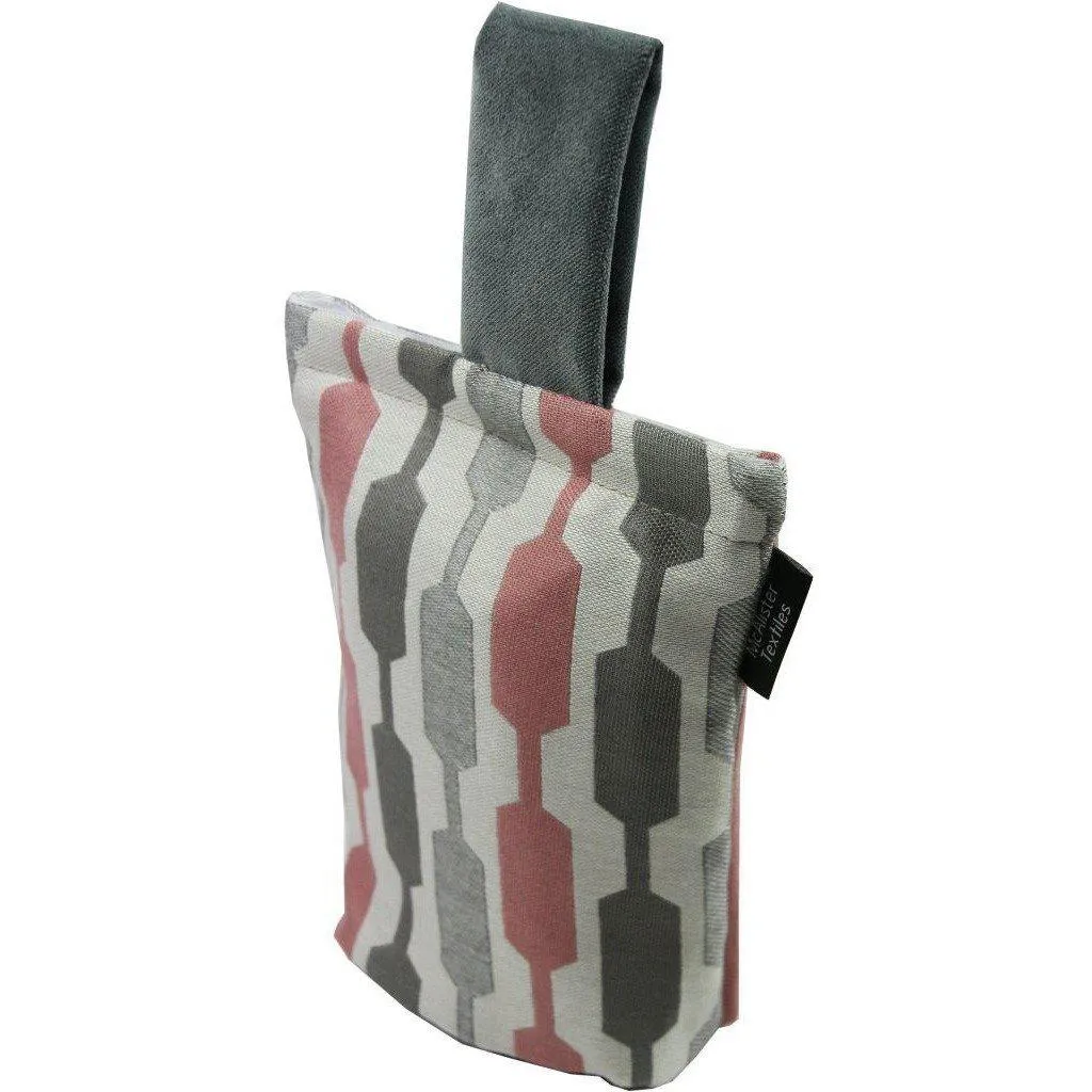 Lotta Blush Pink   Grey Door Stop