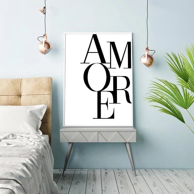Love Message Canvas Wall Art Prints