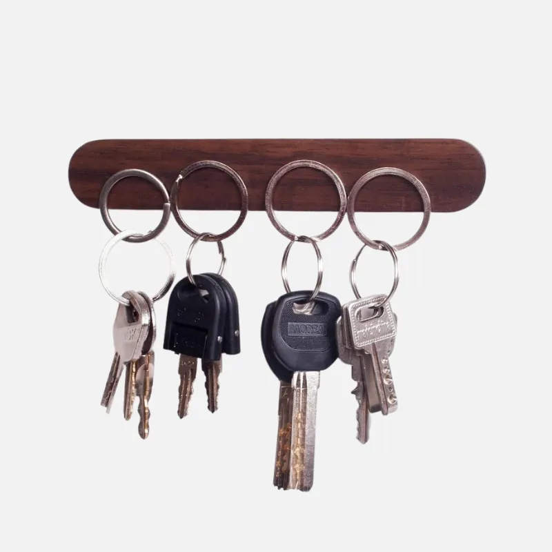 Magnetic Wooden Wall Key Holder