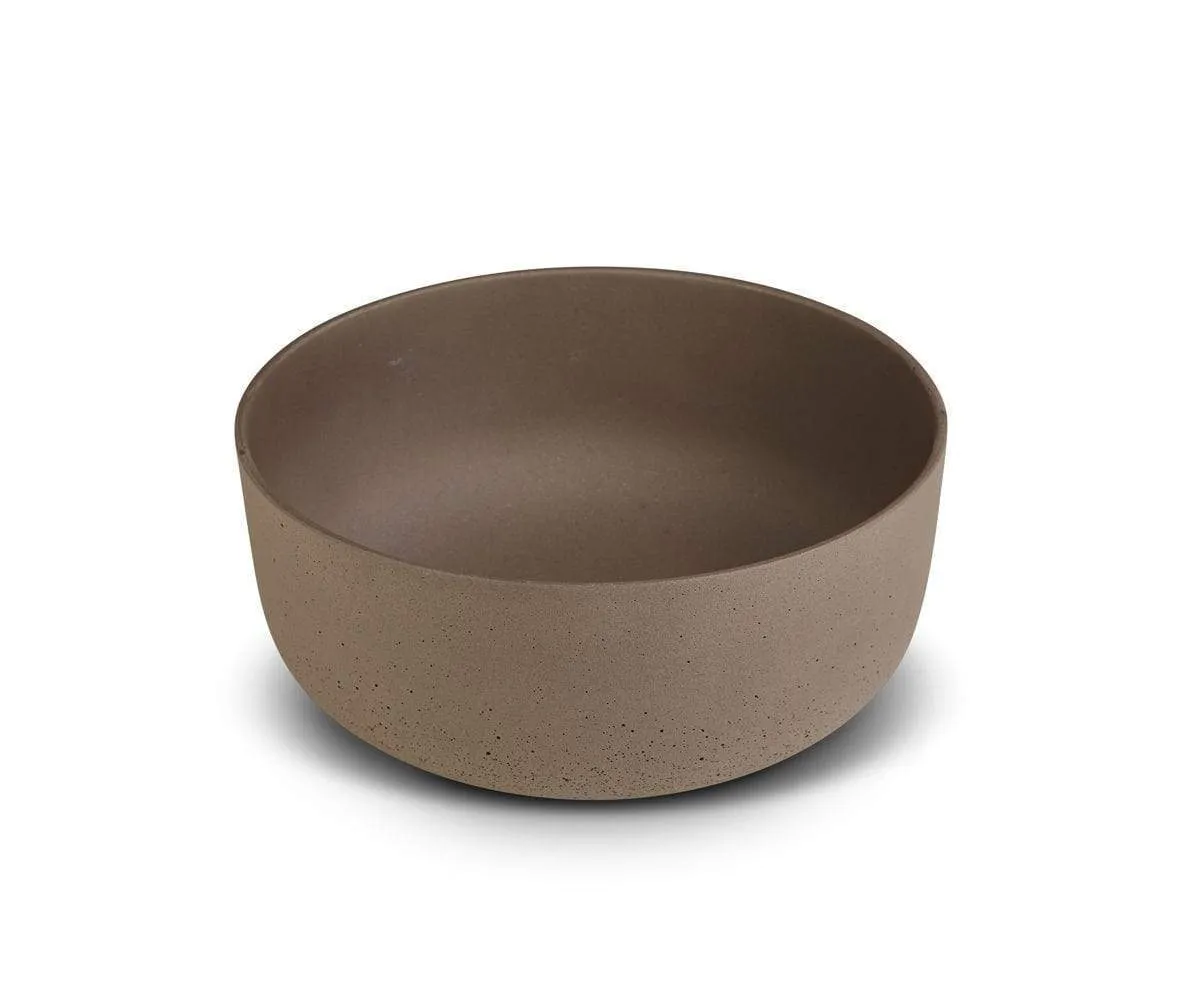 Matera Low Planter - Neutral Brown