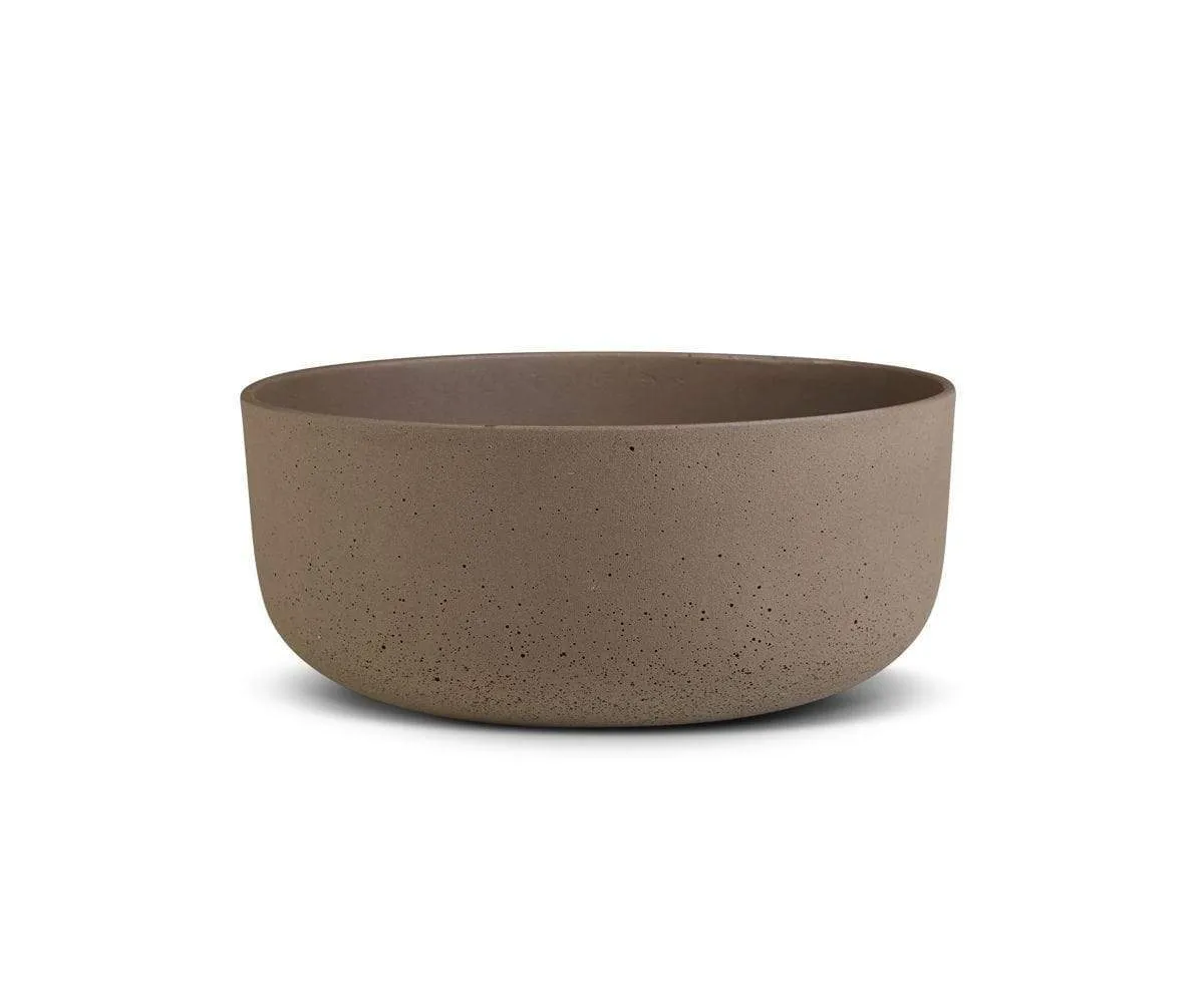 Matera Low Planter - Neutral Brown
