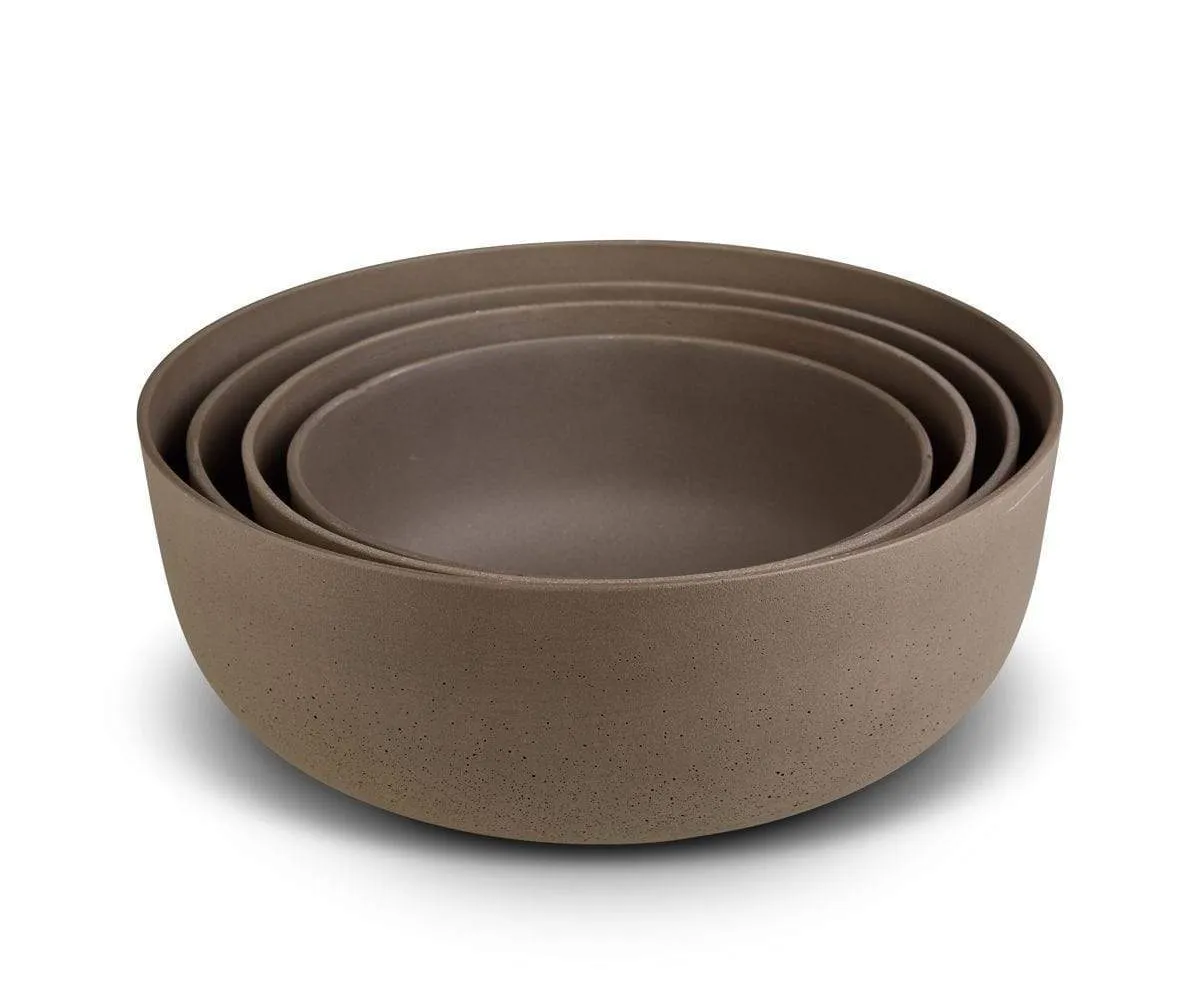 Matera Low Planter - Neutral Brown