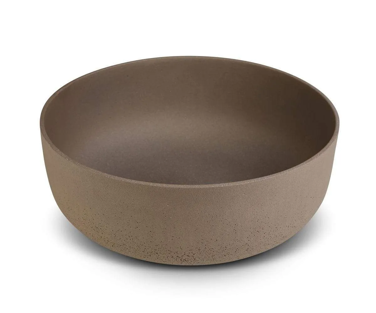 Matera Low Planter - Neutral Brown