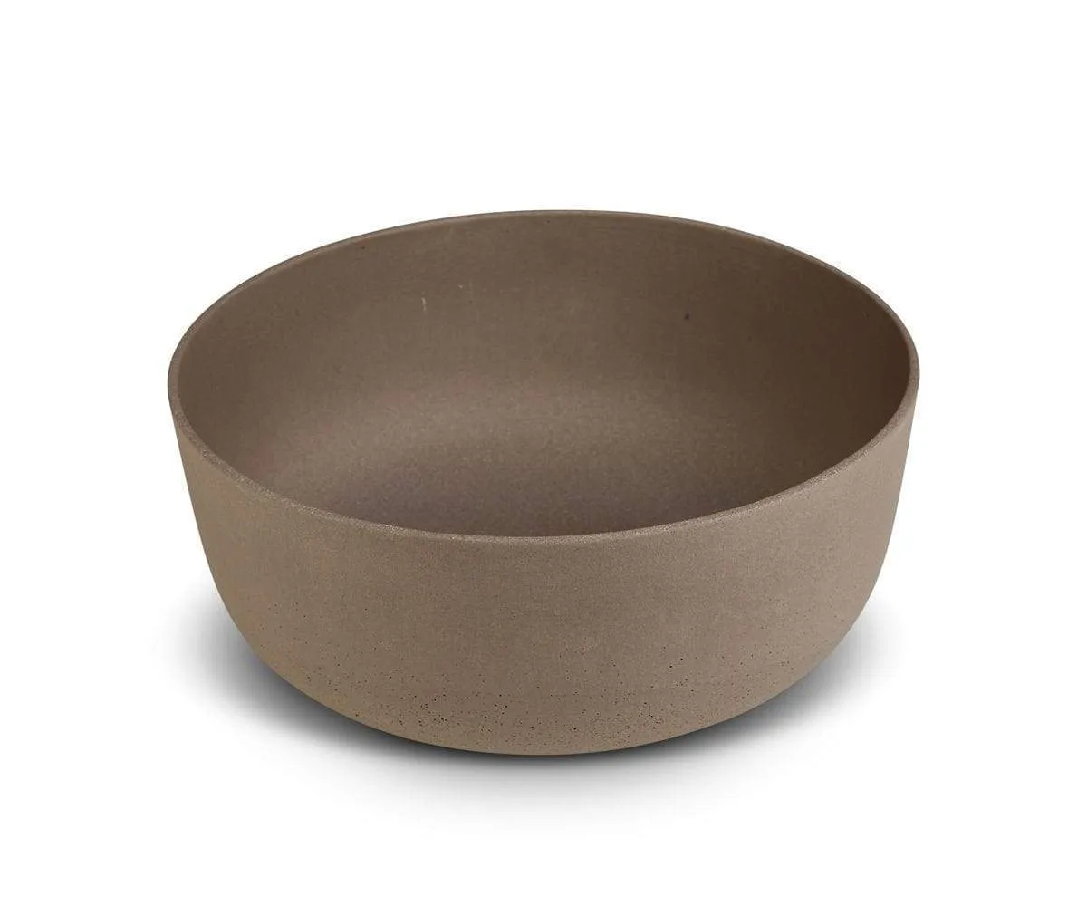 Matera Low Planter - Neutral Brown
