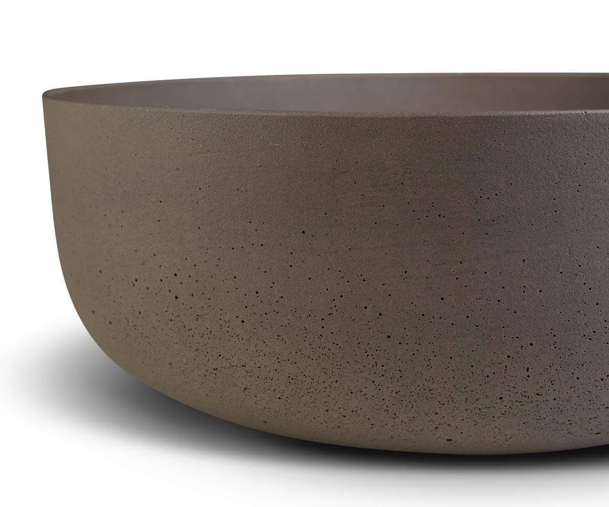Matera Low Planter - Neutral Brown