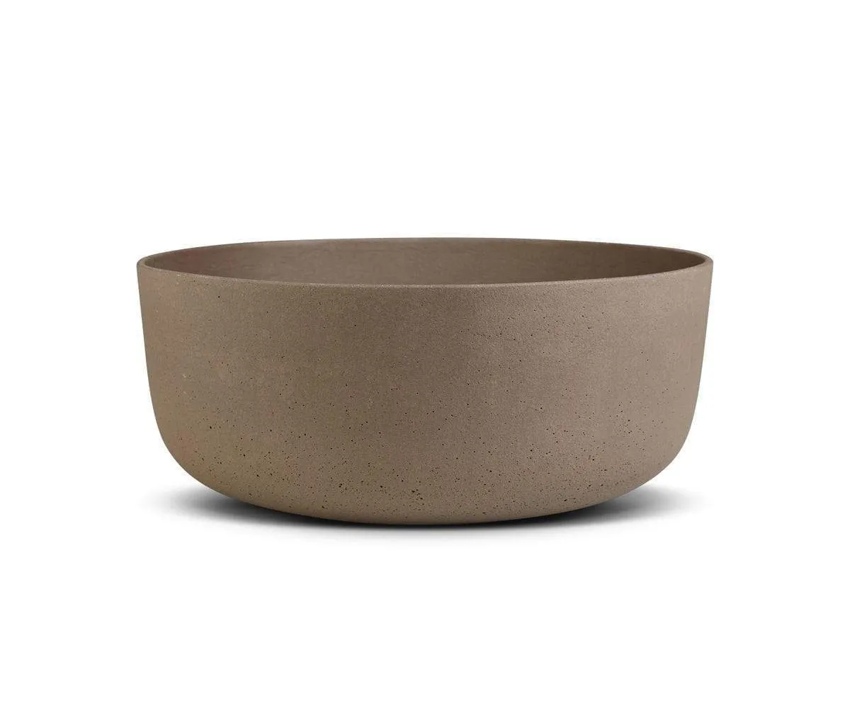 Matera Low Planter - Neutral Brown