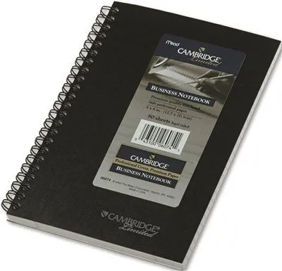 Mead Cambridge Subject Wirebound Business Notebook' Lgl Rule' Ltr' We' 80-Sheets