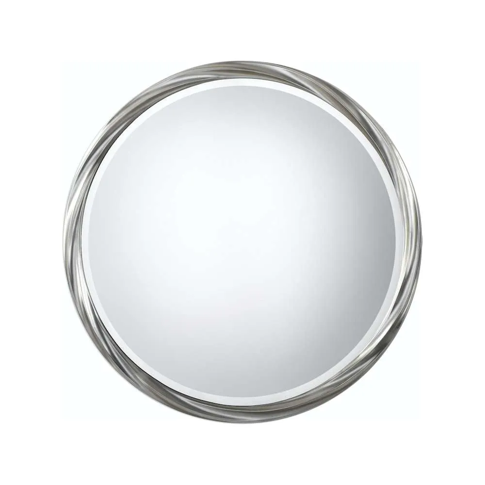 Mirror 54cm Round Silver