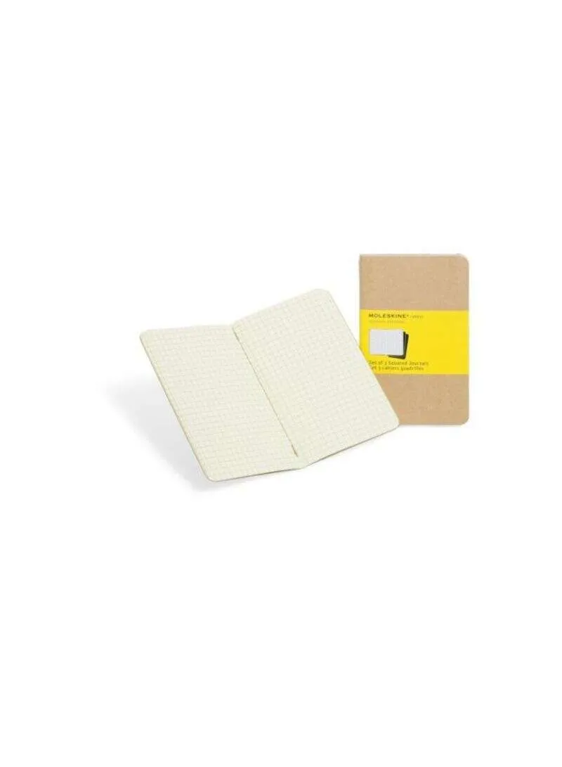 Moleskine Cashier Squared Pocket Size Set of 3 kraft Brown