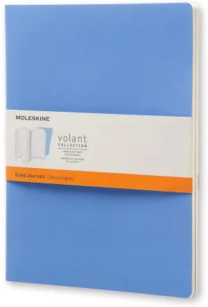 Moleskine Volant Ruled Extra Large Notebook Set of 2 Royal Blue