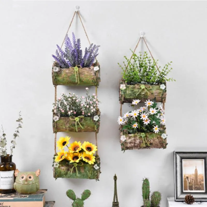 Moss - Vertical Hanging Bark Planter
