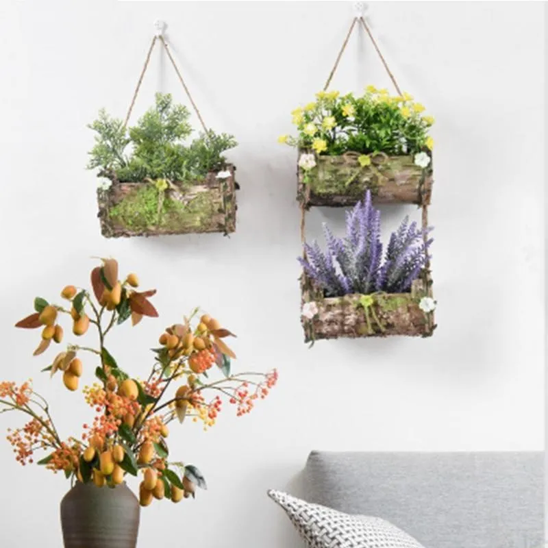 Moss - Vertical Hanging Bark Planter