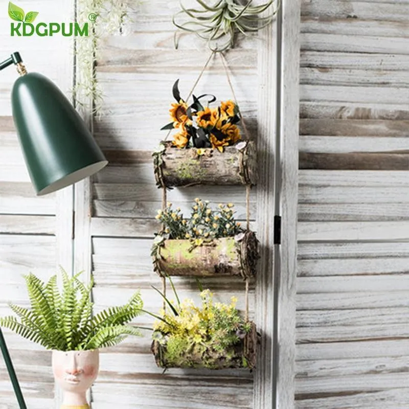 Moss - Vertical Hanging Bark Planter