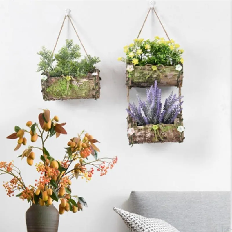 Moss - Vertical Hanging Bark Planter