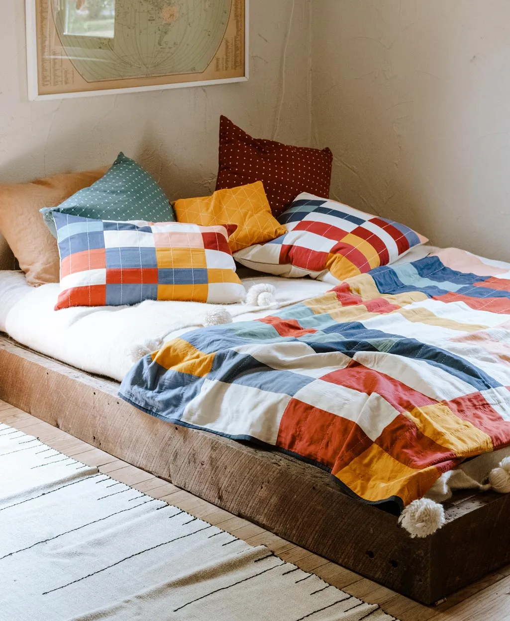 Multi-Check Patchwork Quilt