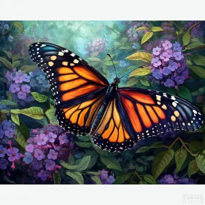 Nature's Elegance - Monarch Butterfly Diamond Painting