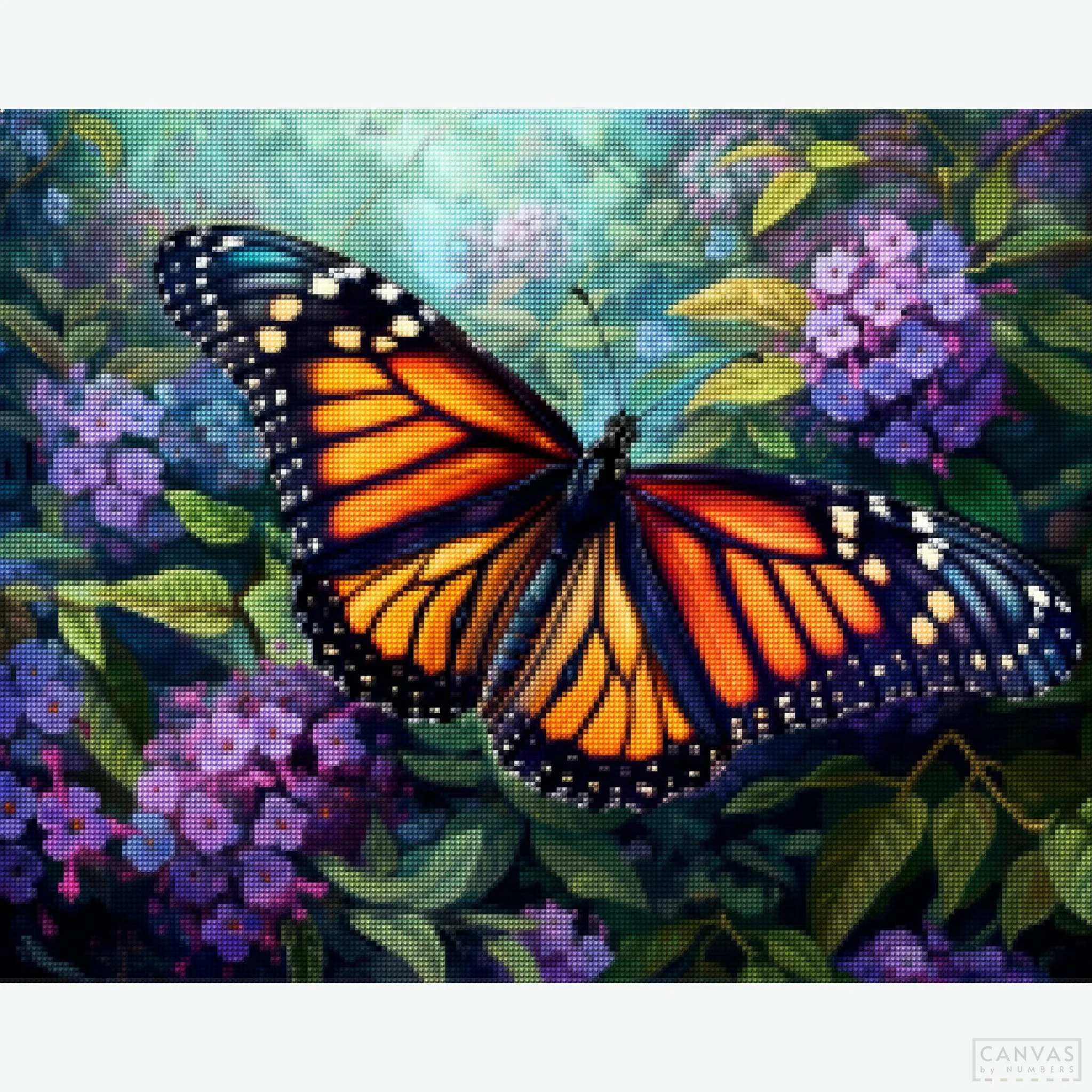Nature's Elegance - Monarch Butterfly Diamond Painting