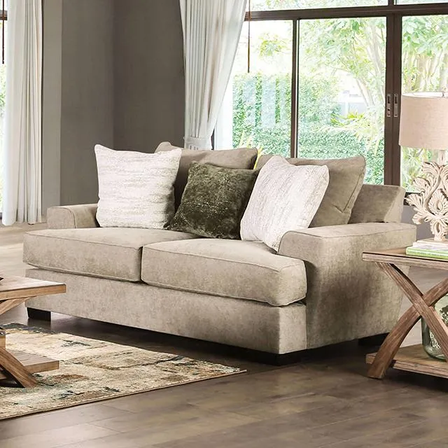 NEW MEADOWS Loveseat, Ash Green/Ivory
