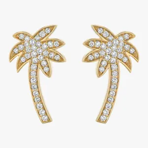 Noémie Palm Tree Lab Grown Diamond Earrings