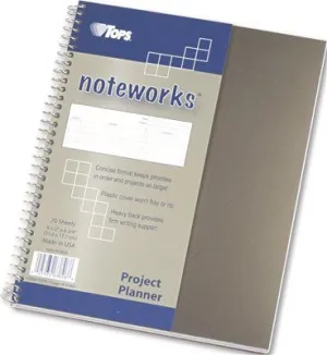 Noteworks Project Planner W/Poly Cover' 8-1/2 X 6-3/4