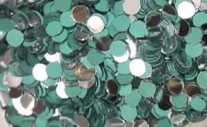 OMX Round Small Mirror Beads for Art Craft and DIY Projects (1 cm) -200 Pieces