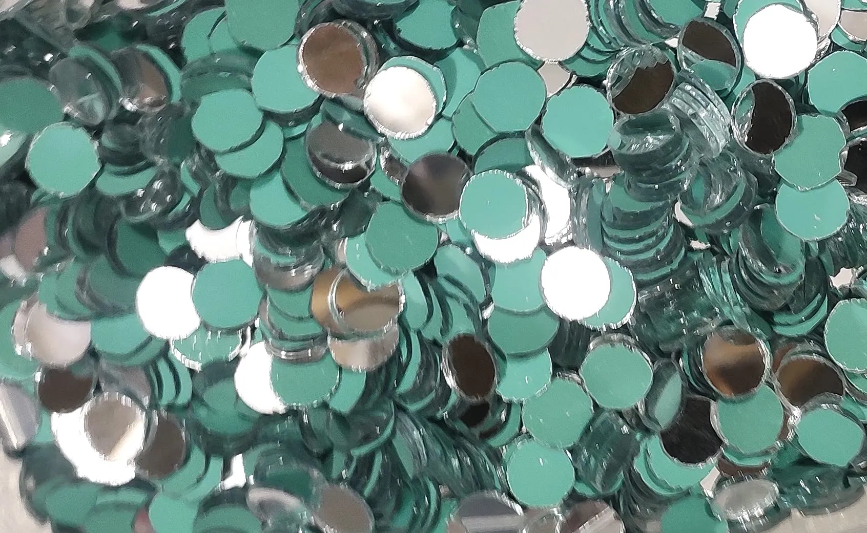 OMX Round Small Mirror Beads for Art Craft and DIY Projects (1 cm) -200 Pieces