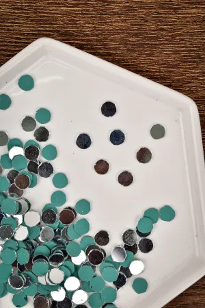 On The Soil Mirror Pieces for Embroidery,Lippan Art,Craft Works (Circular Shape) 255 Plus Pieces