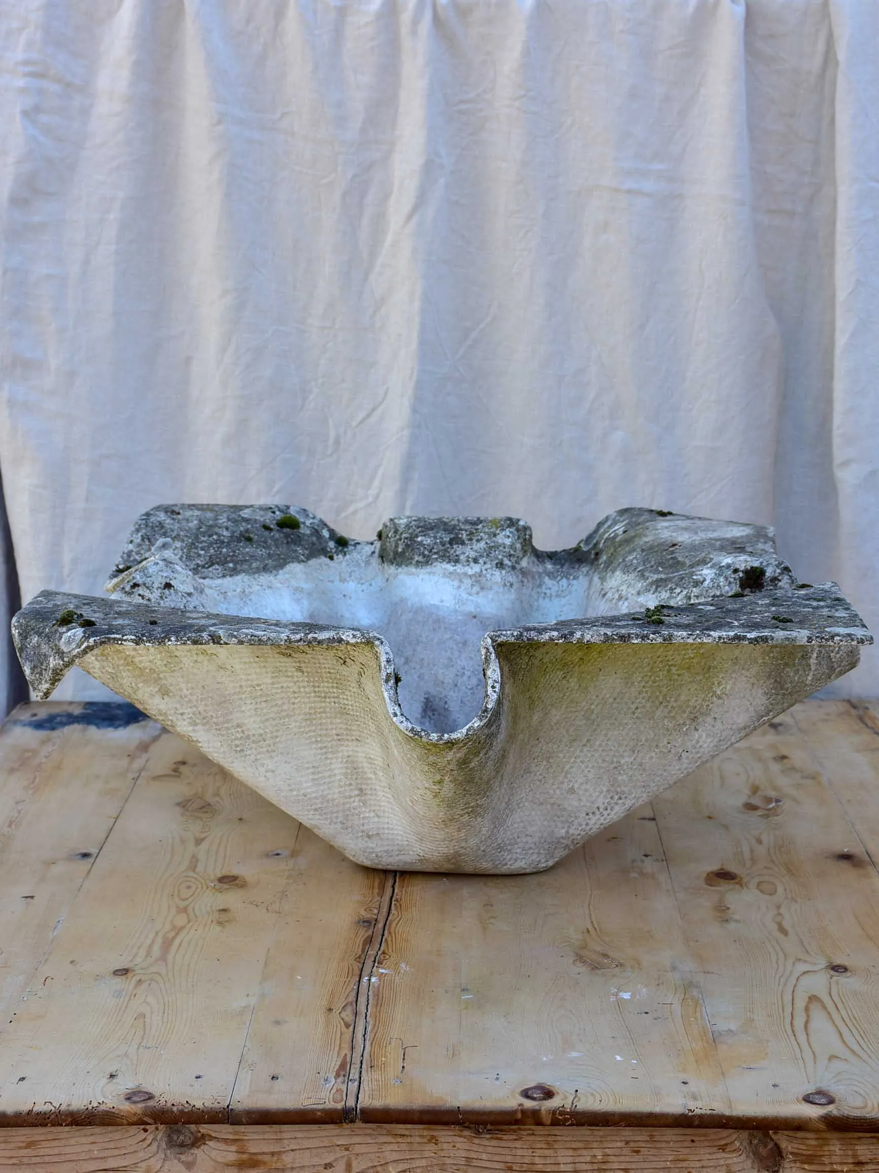 Pair of original mid-century Willy Guhl handkerchief planters - large