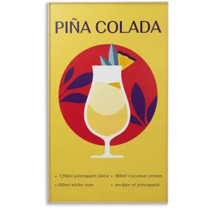 Pina Colada - 60 x 100cm Outdoor UV Wall Art with Beech Aluminium Frame