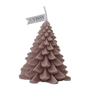 Pinakine® Christmas Tree Wax Scented Candle Creative Curve Home Decor Prop Light Brown