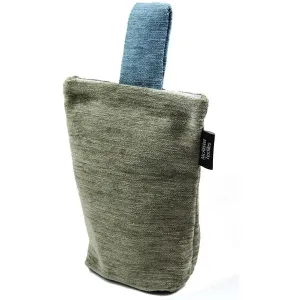 Plain Chenille Contrast Beige   Blue Door Stop