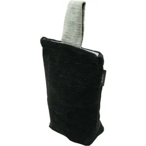 Plain Chenille Contrast Black   Grey Door Stop