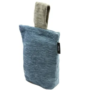 Plain Chenille Contrast Blue   Beige Door Stop
