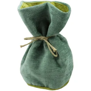 Plain Chenille Contrast Duck Egg Blue   Green Door Stop With String